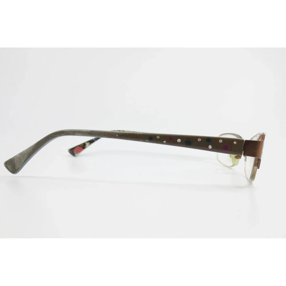 Vera Bradley Suzani Brown Floral Rhinestone Eyeglasses Frames 49-17-130 VB-B130